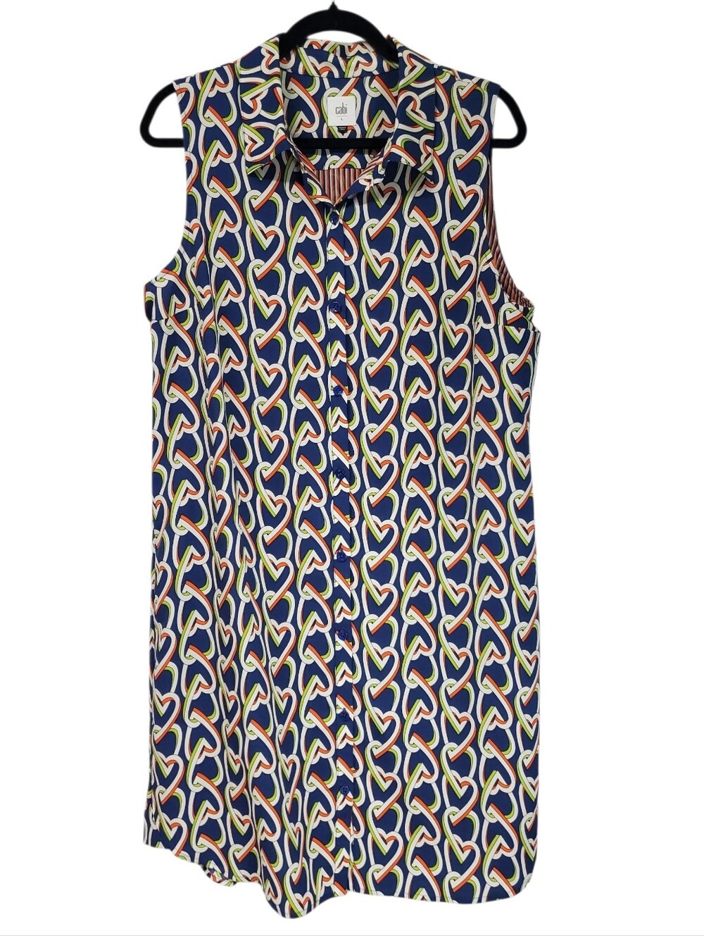 Office Siren Cabi Amour Link Shirt Dress #5370 Button Up Lined Medium Luxery - Picture 1 of 6